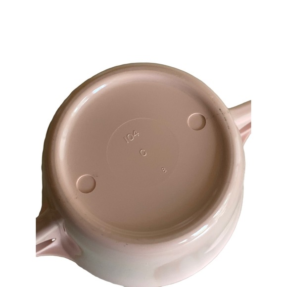 Pink Melamine Sugar Creamer Set Mid Century Plastic - Picture 5 of 6